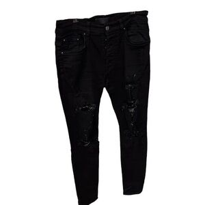 AMIRI Black Slim Distressed Jeans